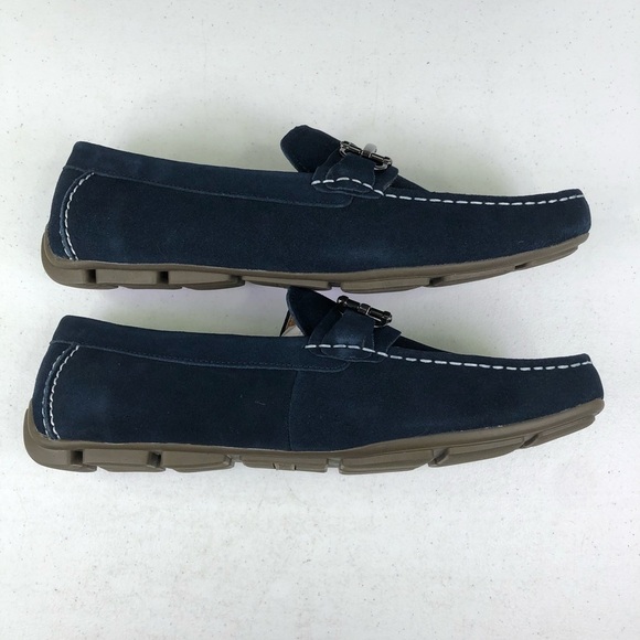 Alfani Jamesnvy Navy Bit Loafer Shoes - Picture 2 of 10
